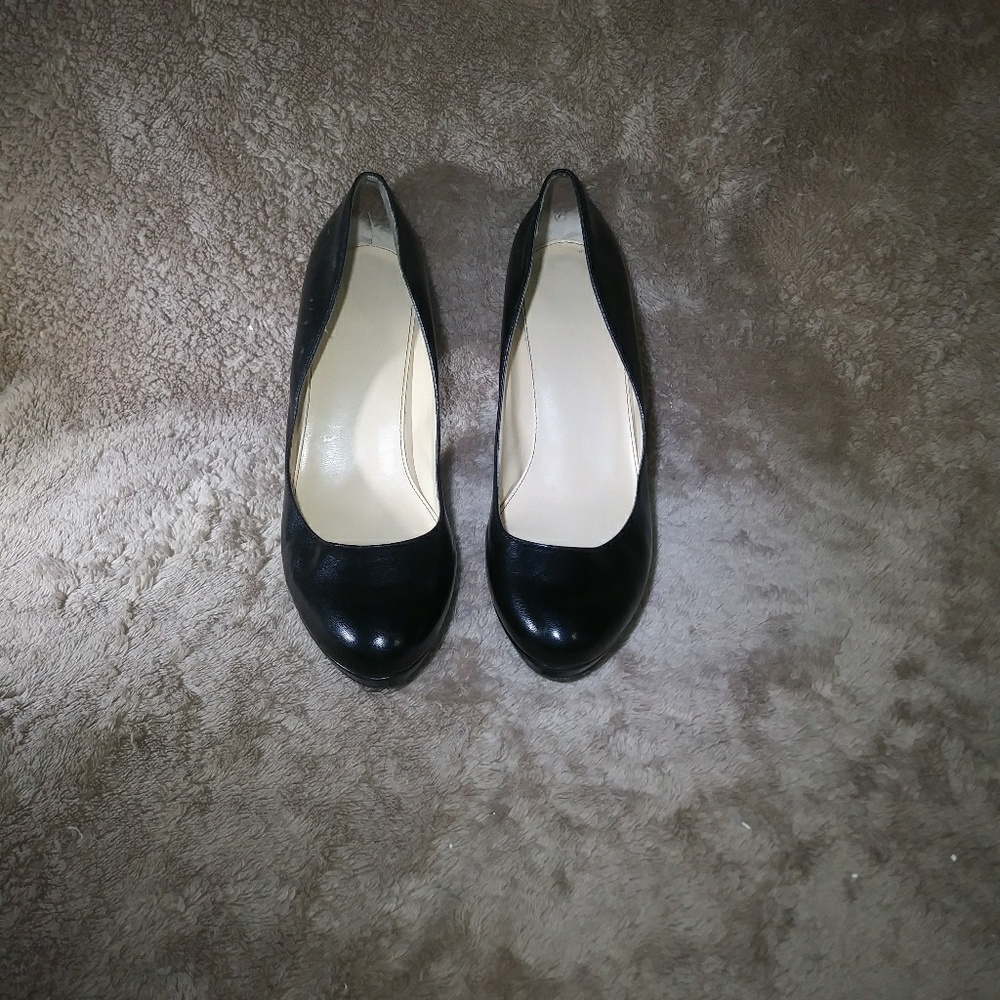 Leather Platform Pumps